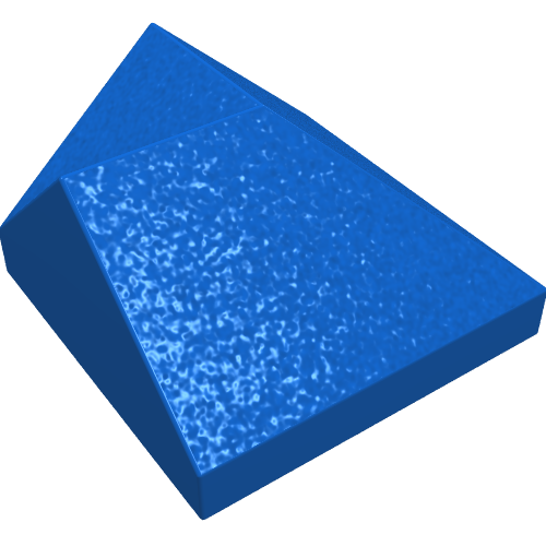 Brick Sloped 45° 2 × 2 Double Convex / Double Concave Blau