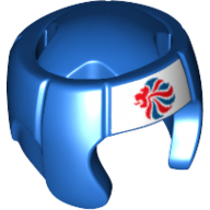Hat / Helmet, Boxing, Team GB Logo Print Blue