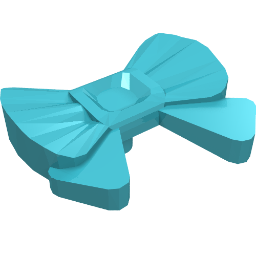 Headwear Accessory Bow with Pin Mittelazur