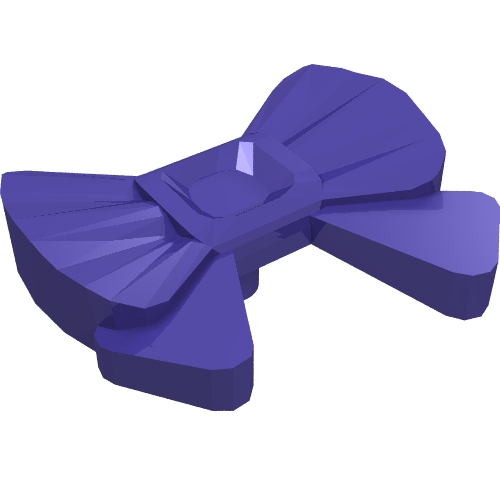 Headwear Accessory Bow with Pin Dark Purple
