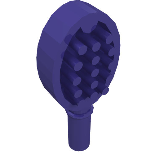Equipment Hairbrush with Heart on Reverse [Hair Accessory] Dunkellila
