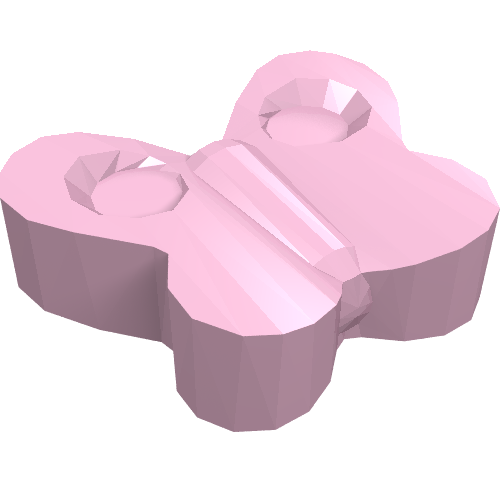 Headwear Accessory Butterfly with Pin Bright Pink
