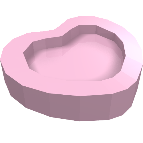 Headwear Accessory Heart with Pin Bright Pink