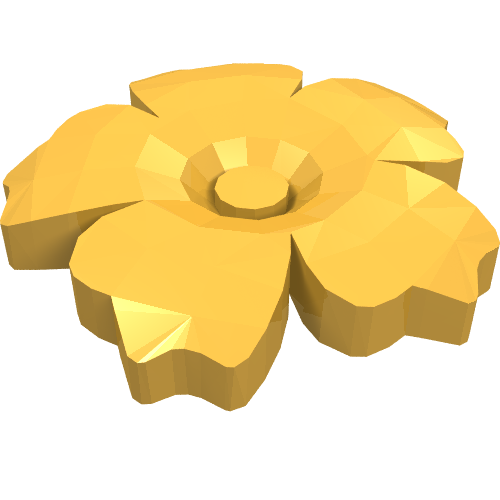 Headwear Accessory Flower with Serrated Petals and Pin Leuchtendes Hellorange