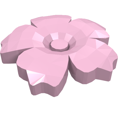 Headwear Accessory Flower with Serrated Petals and Pin Bright Pink