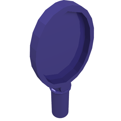 Equipment Hand Mirror with Heart on Reverse [Hair Accessory] Dark Purple