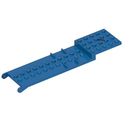 Vehicle Base, Trailer 4 × 16 × 1, Platform Blau