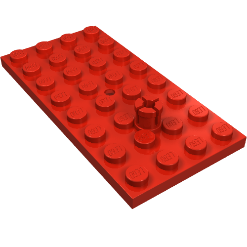 Plate Special 4 × 8 with Trailer Hitch Pin Red