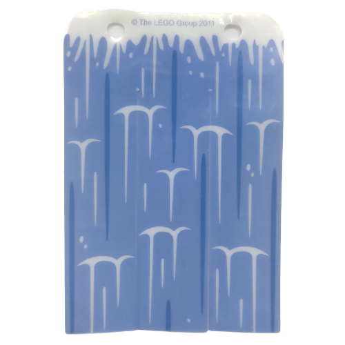 Waterfall, 8 × 11 Rectangle, with White Spray Print Transparent-Hellblau