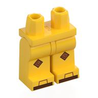 Hips and Yellow Legs with Reddish Brown/Nougat Knee Pads, Toes print Yellow