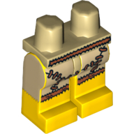 Hips and Yellow Legs with Tan Animal Skin Skirt Print (Cavewoman) Tan