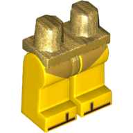 Hips and Yellow Legs with Gold Short Swimsuit and Sandals Print Perlgold