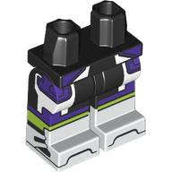 Hips with Black Legs and White Boots Pattern with Dark Purple Armor, Lime Stripe print Schwarz