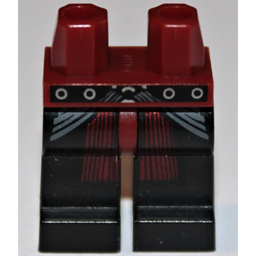 Hips and Black Legs with SW Belt and Dark Red Sash Print Dark Red