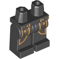 Hüfte und schwarz Beine mit gold Druck Schwarz