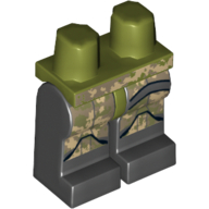 Hips and Black Legs with Camouflage Armor Print in 