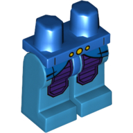 Hips and Dark Azure Legs with Blue and Purple Space Armor and 3 Yellow Lights Blue