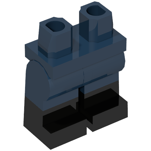 Hips with Dark Blue Legs and Black Boots Pattern Dunkelblau