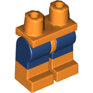 Hips with Dark Blue Legs and Orange Boots Pattern Orange