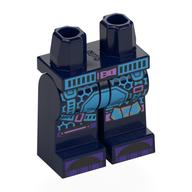 Hips and Dark Blue Legs with Dark Azure Circuitry, Straps, Lavender Buckles, Magenta Toes print Dark Blue