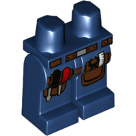 Hips and Dark Blue Legs with Tool Belt with Screwdrivers, Plyer and Ruler Print Dunkelblau