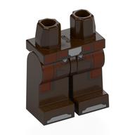 Hips and Dark Brown Legs with Reddish Brown Coattail, Silver Buckle, Toes print Dunkelbraun