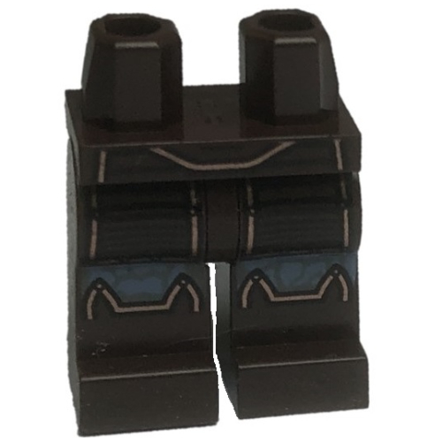 Hips and Dark Brown Legs with Dark Brown Armor, Sand Blue Knees Print Dark Brown