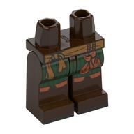 Hips and Dark Brown Legs with Dark Green Top Pants, Dark Orange Pouch, Boot Trim, Gold Belt print Dark Brown
