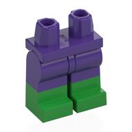Hips with Dark Purple Legs and Bright Green Boots Pattern Dunkellila