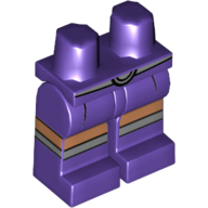 Hips and Dark Purple Legs with Miniskirt, Silver Belt and Boot Tops Print Dark Purple