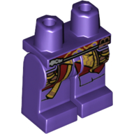 Hips and Dark Purple Legs with Copper Armour with Dark Red and Gold Robetails Print Dark Purple