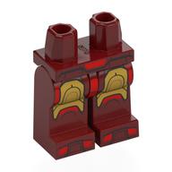Hips and Dark Red Legs with Gold/Red Iron Man Mark 3 Armor print Dark Red
