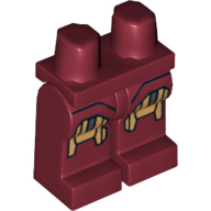 Hips and Dark Red Legs with Iron Man Gold Knee Plates Print 2 Dunkelrot