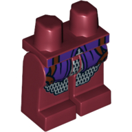 Hips and Dark Red Legs with Laketown Guard Armour, Purple Robe Print Dark Red