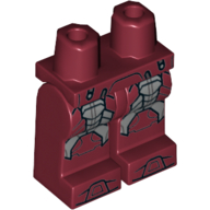 Hips and Dark Red Legs with Light Bluish Grey Armour (Iron Man) Dark Red