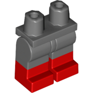 Hips with Dark Bluish Gray Legs and Red Boots Pattern Dunkelblaugrau
