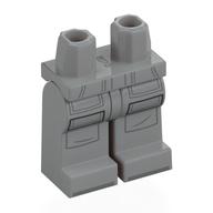 Hips and Light Bluish Gray Legs with AT-AT Driver Uniform, Black Pockets print Hellblaugrau
