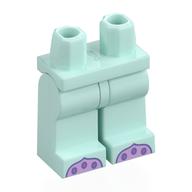 Hips and Light Aqua Legs with Lavender Tentacles, Medium Lavender Suction Cups print Light Aqua