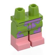 Hips with Lime Legs and Warm Pink Boots Pattern with Lavender Flowers print Lime