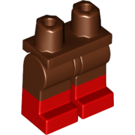 Hips with Reddish Brown Legs and Red Boots Pattern Reddish Brown