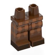 Hips and Reddish Brown Legs with Medium Nougat Plaid Decorations, Dark Brown Shoes print Reddish Brown