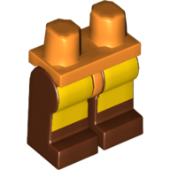 Hips and Reddish Brown Legs with Avatar Yellow Rectangles Print [3828 / 3829] Orange