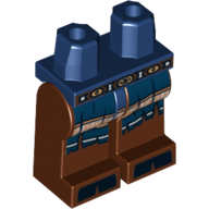 Hips and Reddish Brown Legs with Belt, Dark Blue Armor and Black Hooves Print Dark Blue
