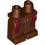 Hips and Reddish Brown Legs with Dark Red Coattails and Black Contour Lines Print Reddish Brown