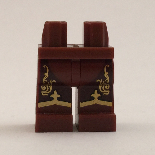 Hips and Reddish Brown Legs with Gold Scrolls Rotbraun