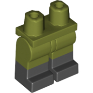 Hips with Olive Green Legs and Black Boots Pattern Olive Green
