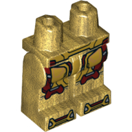 Hips and Pearl Gold Legs with Gold Armour with Dark Red Trim Print (Iron Man) Perlgold