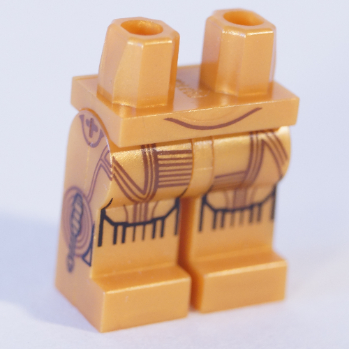 Hips and Pearl Gold Legs with Droid with Leg Side Print (C-3PO) Pearl Gold