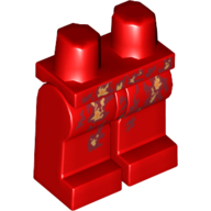 Hips and Red Legs with Fire Energy Print Red