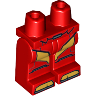Hips and Red Legs with Gold Armor Plates, Silver Knee Plates and Gold Boot Tips Print (Iron Man) Rot